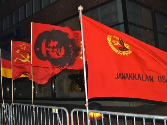 communist flags